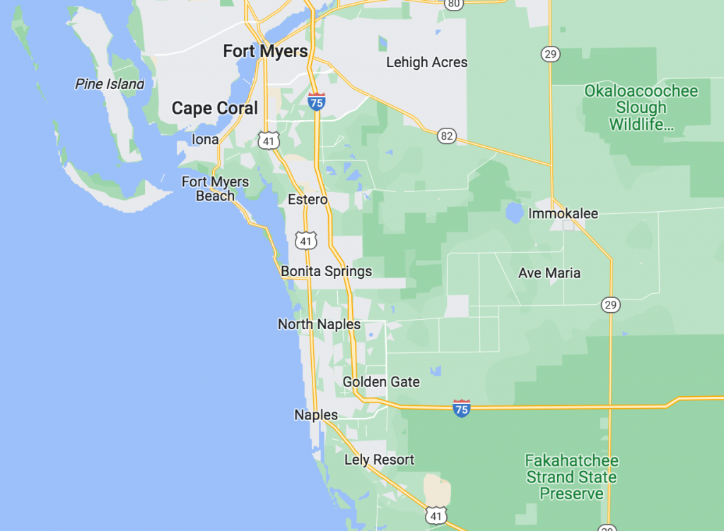 Map of Naples FL